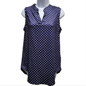 Womens Sleeveless Polka Dot Top - Small